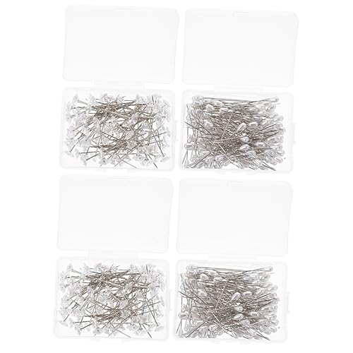 ARTIBETTER 2sets Straight Pin Set Unique Heads Sewing Pins Decorative Sewing Supplies for DIY 2boxes*2