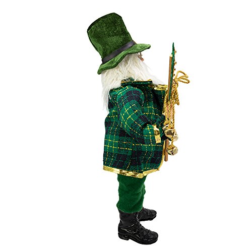 Kurt S. Adler 18" Kringle Klaus Irish Santa With Staff Figure #TOP2