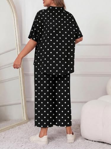 Image of Women's Plus Size 2 Piece Outfits Batwing Sleeve Top Wide Leg Lounge Set | Crew neck top, Cozy 2 piece lounge set, Casual
