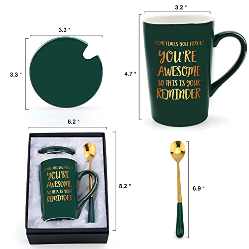 Birthday Gifts For Women, Thank You Gifts For Women Mug Set Presents Retirement Inspirational Graduation Thanksgiving Gifts For Him Her Friends Sometime You Forget You're Awesome Mugs 14Oz #TOP1