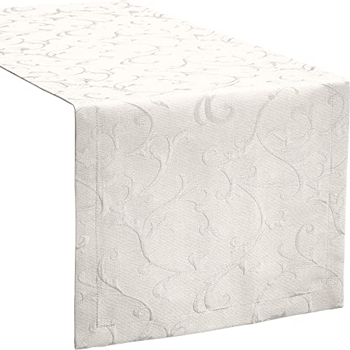 Erwin Müller Tischläufer Düsseldorf bügelfrei Creme Größe 50x150 cm