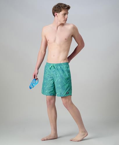 Image of Speedo Men's 4 Way Flex Essential Printed Watershorts with Side Pockets | Water Repellent | Internal Drawcord | Wide Waistband Swimming Trunks