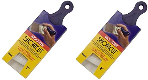 Wooster Brush Q3211-2 Shortcut Angle Sash Paintbrush, 2-Inch, White(2-Pack)