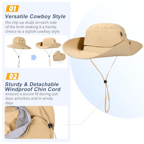 Chapeau de soleil pour la pêche et la randonnée chapeau homme réglable - 3