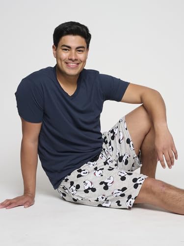Disney Mens Stitch Mickey All Over Print Lounge Pajama Shorts4