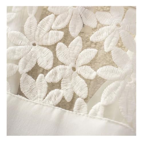 Costumes d'affaires à col cranté et crochet à fleurs blanc