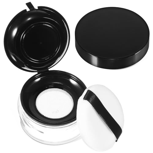 FUOYLOO Contenedor de Polvo Suelto para Viaje 1 Unidad Tamaño Compacto Diseño Seguro y Portátil para Maquillaje Femenino Uso Diario y Viajes