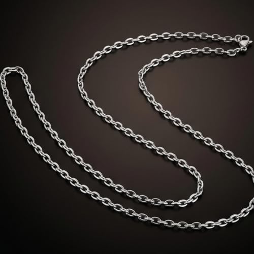 Image of THE MEN THING Chain for Men, Luxury Pure Titanium Steel Chain | Silver Stainless Steel Chain | Necklace Jewellery for Men & Boys