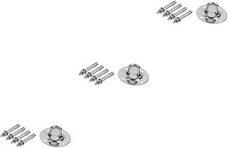 INOOMP 3 Sets Heavy Duty Hook Heavy Duty Ceiling Hooks Marine Hardware Hook Eye Stainless Steel Ceiling Hook Eye Plate Hook Alloy Ceiling Hook Wall Mount Ceiling Hook Earth Tones Hook up