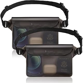 Syncwire IPX8 Waterproof Pouch Bag with Adjustable Waist Strap-Screen Touchable Dry Bag with Adjustable Belt for Phone Valuables for Beach Swimming Snorkeling Boating Fishing Kayaking, etc