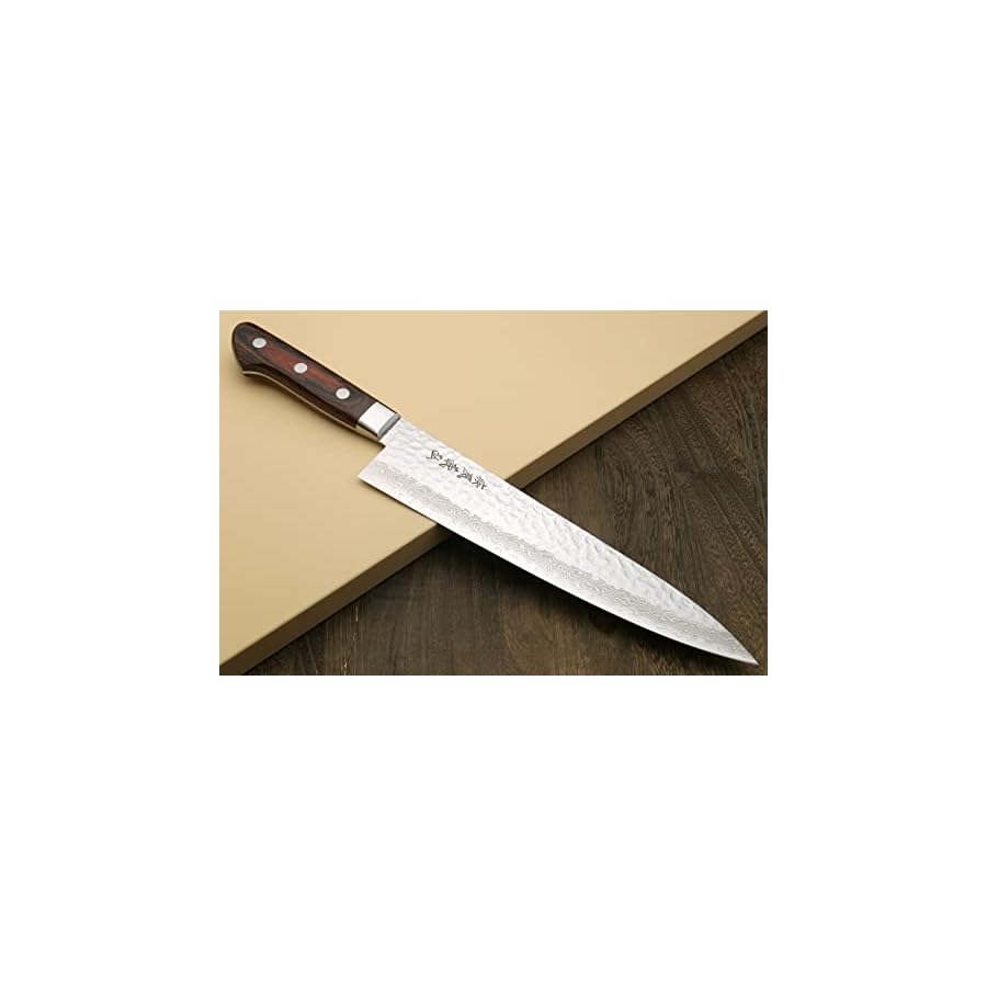 Yoshihiro-VG10-16-Layer-Hammered-Damascus-Stainless-Steel-Chef-Knife-6pc-Set-Made-in-Japan Yoshihiro VG10 16 Layer Hammered Damascus Stainless Steel Chef Knife 6pc Set - Made in Japan