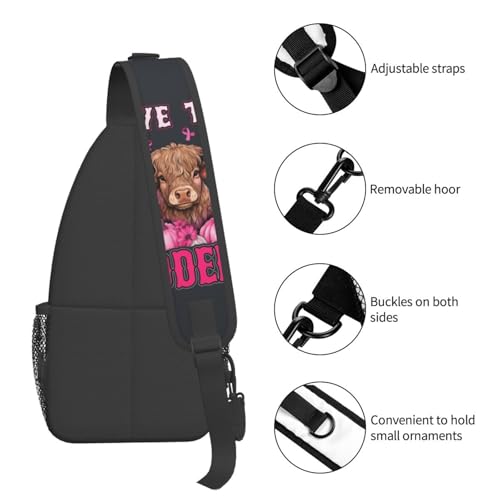 Highland Cow Flower Cross Chest Bag Large Capacity Bag Travel Hiking Crossbody Bag Daypack for Women Men4