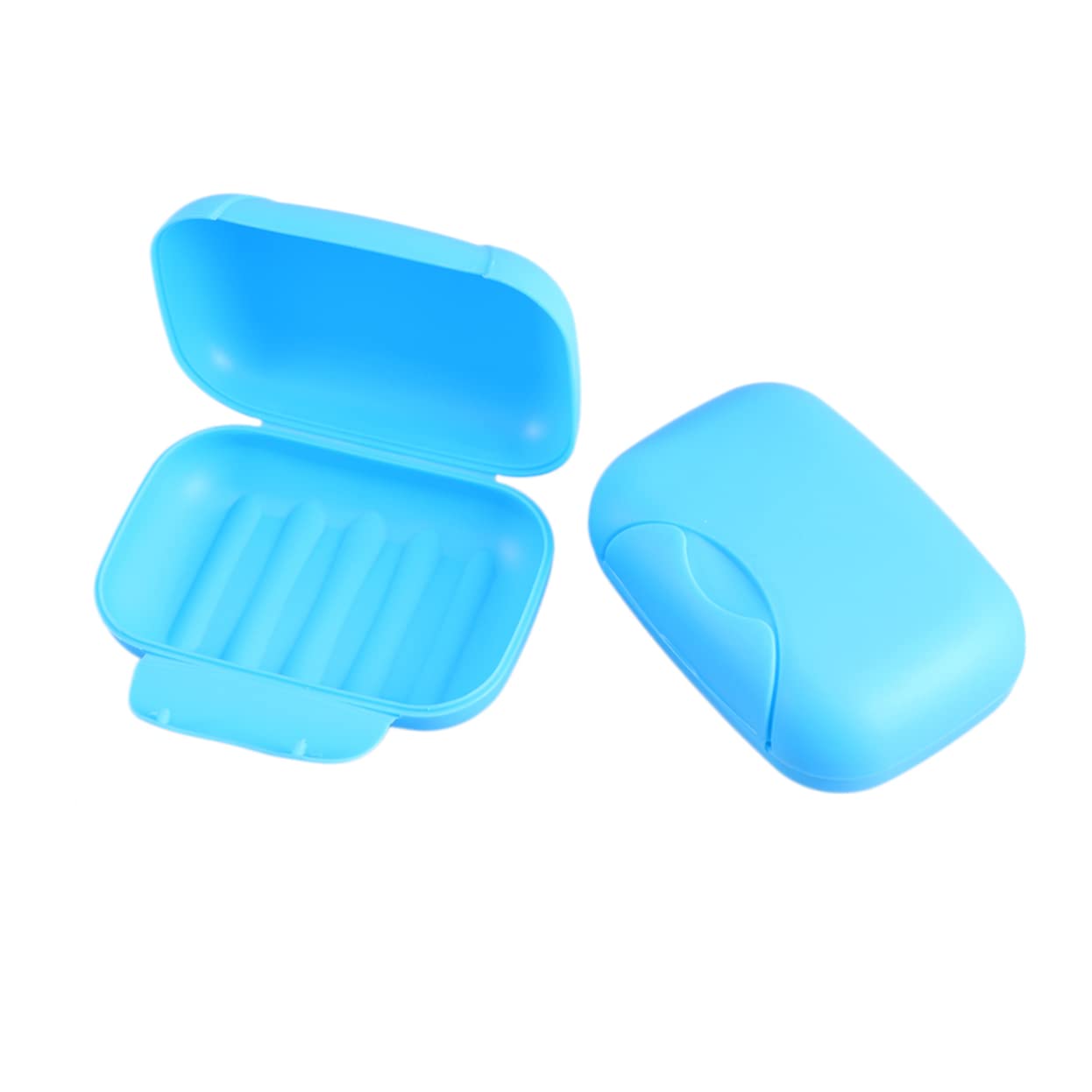 MUCKLILY Creative Portable Soap Holder Sealed Soap Case for Travel Hiking Camping Lightweight and Leakproof Design Blue