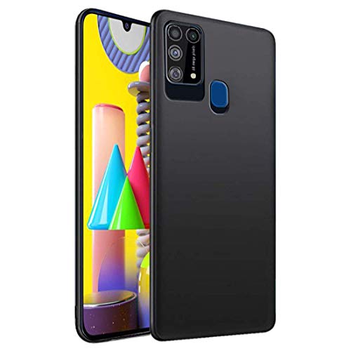Image of Casotec Matte Finish Pudding Soft Silicon TPU Back Case Cover for Samsung Galaxy M31 - Black