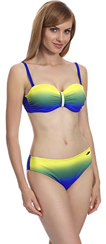 aQuarilla Bikini Coordinati per Donna 71H191(Fiordaliso/Giallo, EU 38 (IT 44))