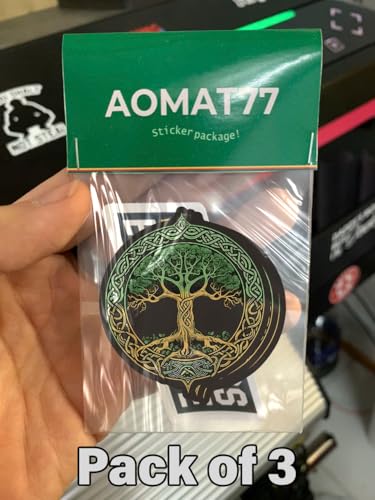 Image of (Pack of 3) Tree of Life Yggdrasil Waterproof Sticker, 3 Inches