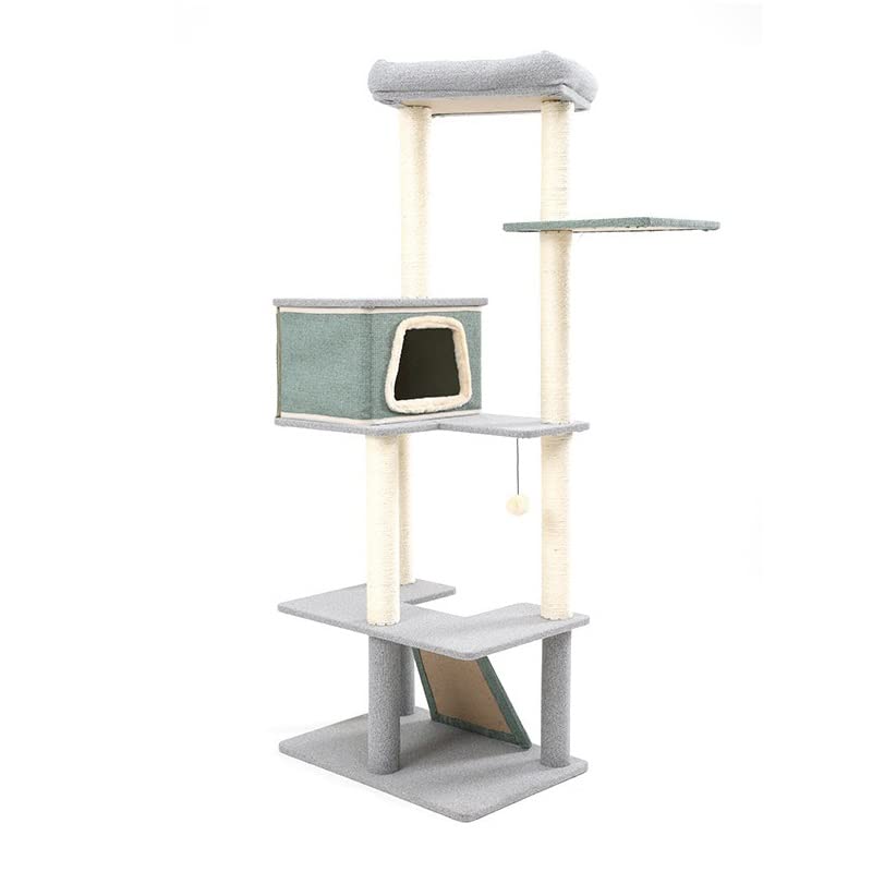 Grand cadre d'escalade pour chats multiples pour salon et appartement moderne