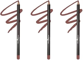 Italia Deluxe 1064 Hazelnut Ultra Fine Lip Liner Set - 3 Pcs Lipliner Pencils for Lips Eyes Brows + Free Zipper Bag