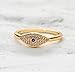 VACRONA Evil Eye Ring 14K Gold Plated Simulated Diamond Evil Eye Stackable Rings,Dainty Eternity Bands Ring for Women
