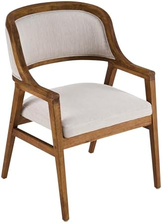 Christopher Knight Home Dolia Mid Century Modern Dining Chairs Set of 2, Dining Chair with Fabric Upholstery, Wooden Kitchen Chairs with Curved Backrest, Extra Seat for Dining Room, Beige + Walnut - Thumbnail 2