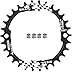 FOMTOR 30T Chainring 104 BCD Narrow Wide Chainring with Four Chainring Bolts for Road Bike, Mountain Bike, BMX MTB Fixie Bicycle (Black)