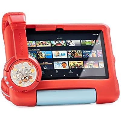 Made for Amazon Bluetooth Kids Headphones Age (3-7) | Red