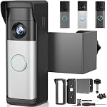2026 Upgrade Anti-Theft Video Doorbell Mount for Ring Newest Battery Doorbell/Plus/Pro(2nd Gen), Adjustable No-Drill Mounting Video Camera Doorbell Cover Holder for Home Rentals, Not for Security Door