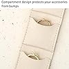 Generisch Reise-Schmucketui – 8x6 Zoll faltbarer Organizer, Schmuckrolle mit Reißverschluss, mit Samt ausgekleidete Fächer | Schmuck-Organizer für Ohrringe, Armbänder #3
