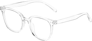 Blaulichtfilterbrille für Männer/Frauen, klare Gaming- und Computerbrille ohne Sehstärke, Blendschutz UV400, leicht und transparent