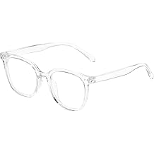 Blue Light Filter Glasses for Men/Women Clear Gaming and Computer Glasses No Prescription Glasses Anti-Glare UV400 Lightweight and Transparent