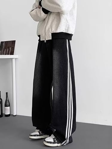 Men's Baggy Jeans Y2K Striped Design Low Rise Straight Leg Casual Fashion Emo Grunge Denim Pants Harajuku Streetwear4