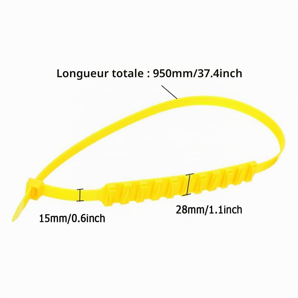 Chaînes à neige Riloer, chaînes de pneu antidérapantes universelles 10 pièces pour urgence extérieure, ceinture de pneu de voiture antidérapante en TPU pour toutes les voitures avec largeur de pneu