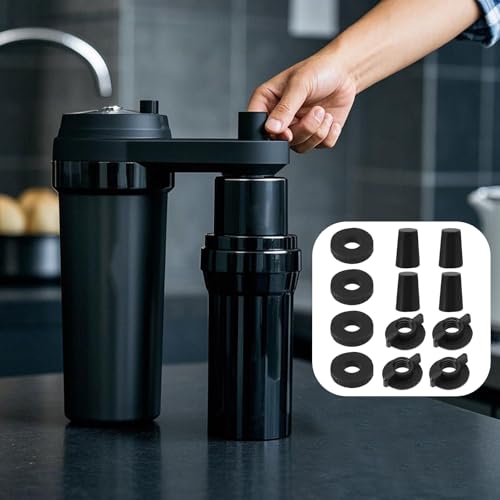 Image of 12pcs Replacement Parts Kit for Water Filter System Elements, Durable Water Filter System Accessories Maintenance Kit Include 4pcs Wing Nuts 4pcs Washers Gaskets & Silicone Plugs Stopper (Black)