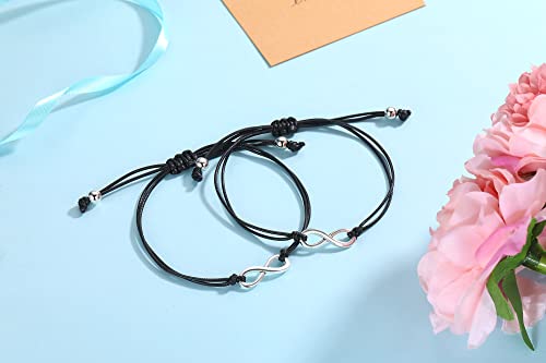Morniface Bestie Infinity Bracelets， Friendship Forever Distance Bracelets Birthday Gifts For Women Girls #TOP4