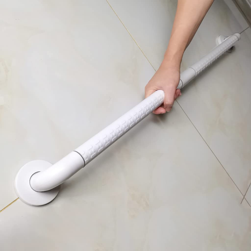 Alargamiento de Barras de Acero Inoxidable de Baño Agarraderas,Antideslizante de Nylon de Seguridad Pasamanos de Equilibrio,Bañeras de Pared Discapacidad Dispositivo de Asiste(Size:120cm,Color:Blanco)
