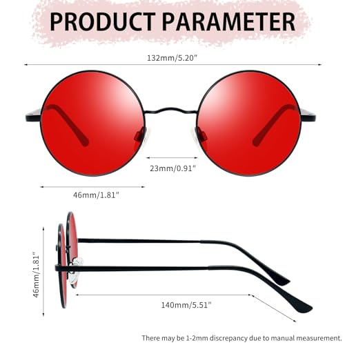 Image of Joopin Small Round Sunglasses Hippie Circle Sun Glasses UV400 Protection