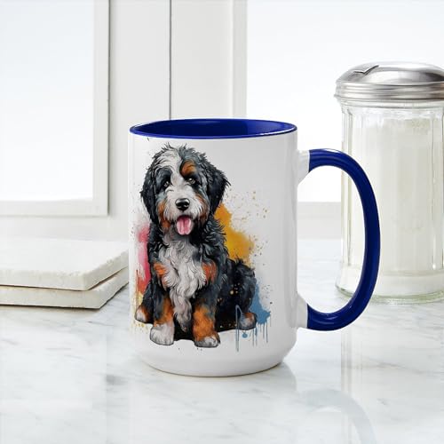 Taza de cerámica 15 oz Bernedoodle CafePress miniatura 4