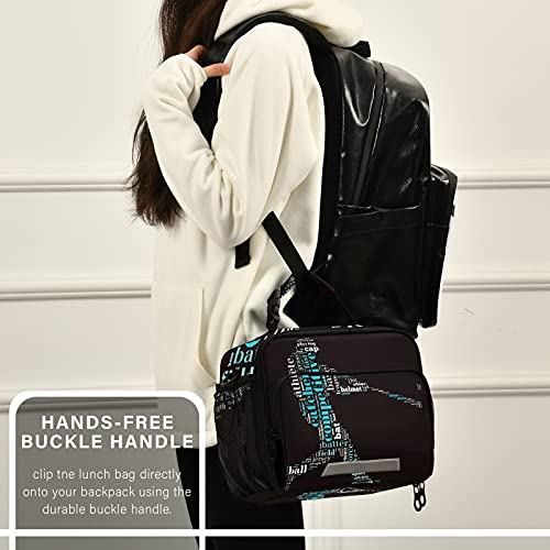 Glaphy Baseball Lunch Bag Insulated Softball Lunch Box Cooler Bag Cooling Tote Food Container For Men Women Kids #TOP5