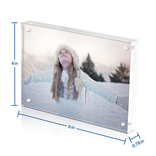 Mcblancok Double Sided Picture Frame 4X6,Replace Family Glass Photo Frame For Lovely Baby,Dog And Cat Memorial (10Mm +10Mm Thick Vertical/Horizontal Display Frame) #TOP2