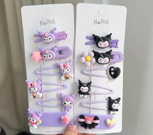 12Pcs Cute Cartoon Hair Clips for Girls – Kawaii Hair...