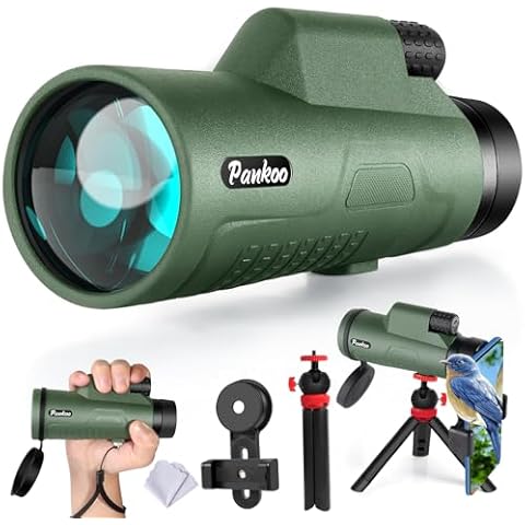 High-Definition 12x50 Monocular for Adults - Includes Smartphone Adapter, Tripod & Hand Strap - Premium BAK4 Prism & FMC Lens - Ideal for Bird Watching, Sports, Hiking, and Travel Cover