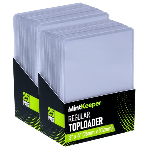 MintKeeper Top loaders Clear Hard Card 35pt Sleeves Compatible with Pokemon Sports and MTG Toploaders (50 Pack)