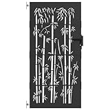 vidaXL Puerta de jardín con cerradura Negro 105 x 175 cm, entrada segura al patio