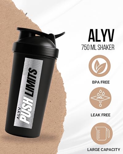 Image of ALYV Typhone Shaker Bottle 700ml | Protein Shaker Gym Bottle | Leak-Proof Sports Water Bottle for Fitness & Gym