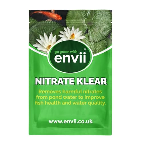 Envii Nitrate Klear - Réduire et Elimine Les Nitrates des étangs sans Danger - Produit Bacterie pour Bassin a Poisson Jardin Exterieur Traitement - Traite 12,000 litres