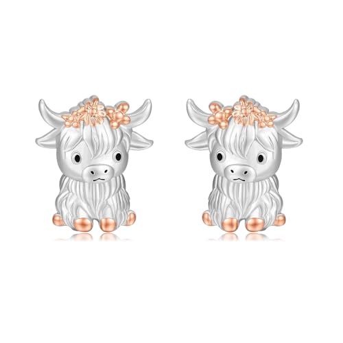 Boucles d'oreilles vache des Highlands, un lien d'amour éternel à offrir à sa petite-fille