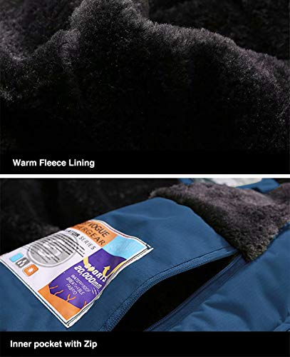 Image of MAGCOMSEN Ski Jacket Men Waterproof Jaket Fleece Snowboard Jacket Soft Shell Jackets Winter Coats for Men Denim Blue