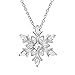 Amanda Rose Collection Austrian Crystal Snowflake Pendant-Necklace Crafted in Sterling Silver on a Sterling SIlver Chain