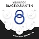 Liebesfreunde® Deluxe Penisring Set - 6 dehnbare Cockringe für härtere Erektionen, Penis- und Hodenringe für Männer - Perfekte Passform, Sex Spielzeug für Paare, blau