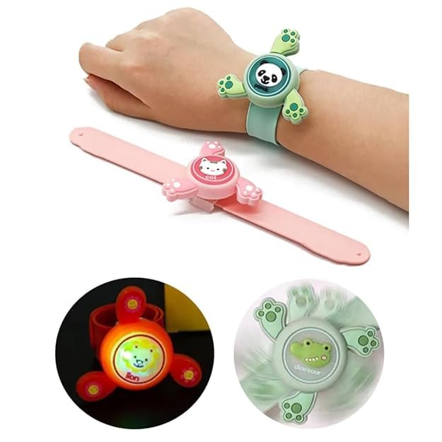 Toyshine LED Light Kids Rakhi Spinning Toy Boy Girl Spinning Slap Band Cartoon Bracelet Wrist Band with LED Light Up, Great Birthday Gift | Toys for Kids | Return Gift for Kids (B0DFL7Q9RQ) Amazon Price History, Amazon Price Tracker